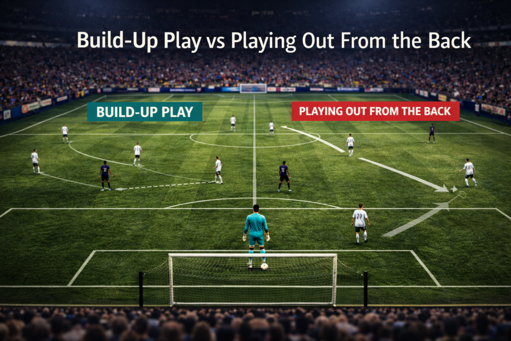 build-up play vs playing out from the back