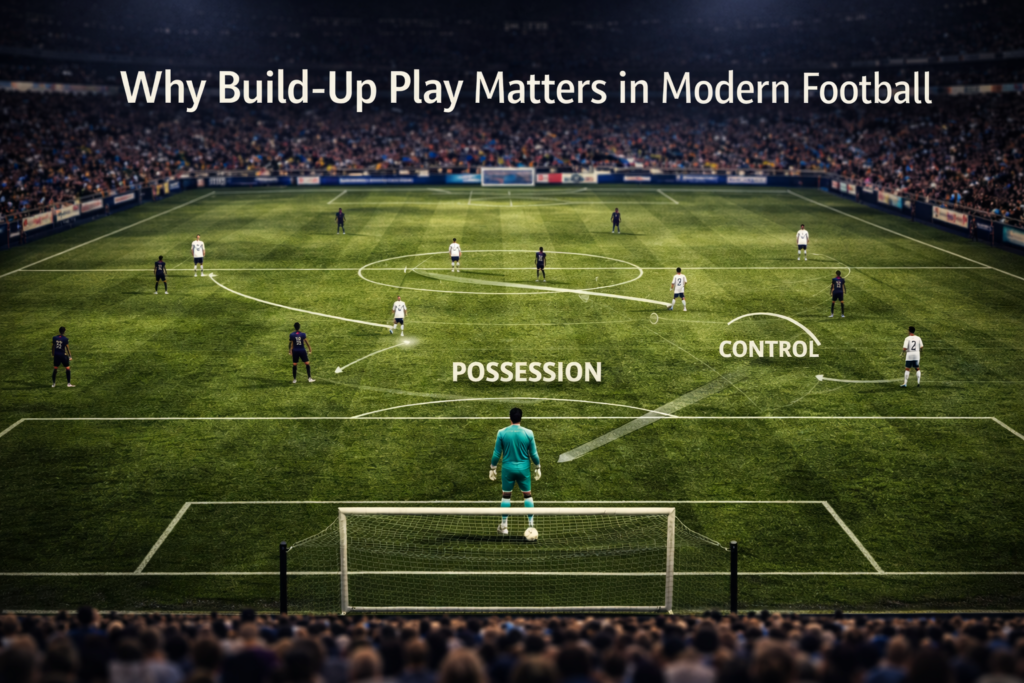 image depicts the reason why build-up play matters in Modern football