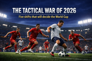 2026 World Cup tactics - pressing moment during a high pressure knockout match