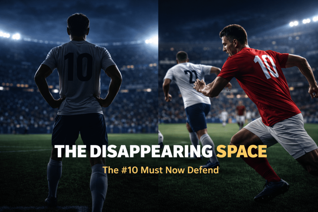 Comparison between static traditional #10 and modern pressing midfielder.