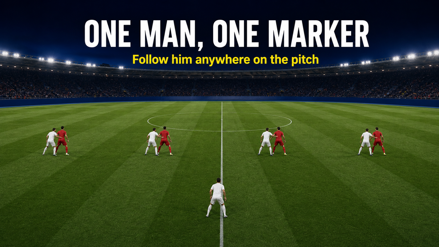 Bielsa man marking shown as every defender tracking one personal opponent across the pitch