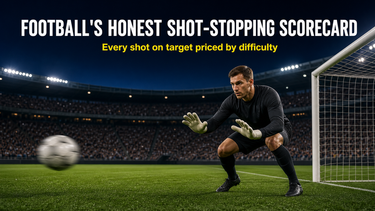 Diagram explaining how goals saved above average weights each shot by difficulty